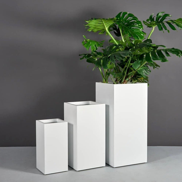 Jay Scotts Fiberglass Cubes & Columns Planter Collection - (7" - 60" Tall)